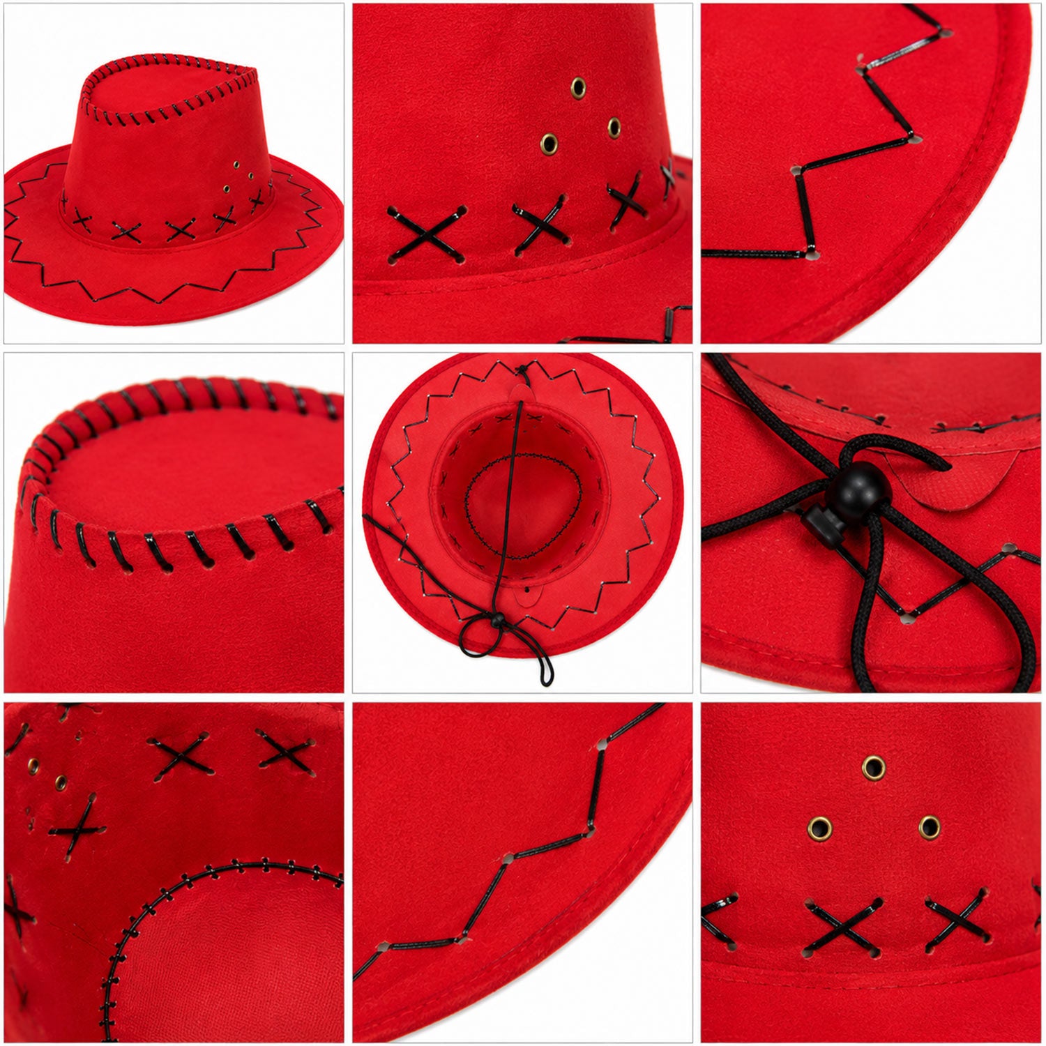 das-kost-mland-accessoires-kinder-cowboyhut-ziern-hte-rot-western image 4
