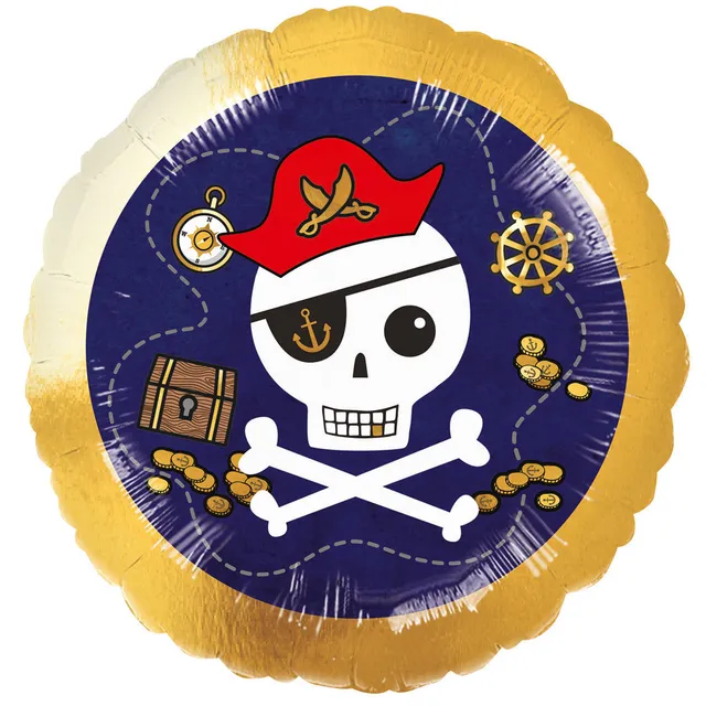 das-kost-mland-folienballon-pirates-map-piraten-blau-43cm image 1