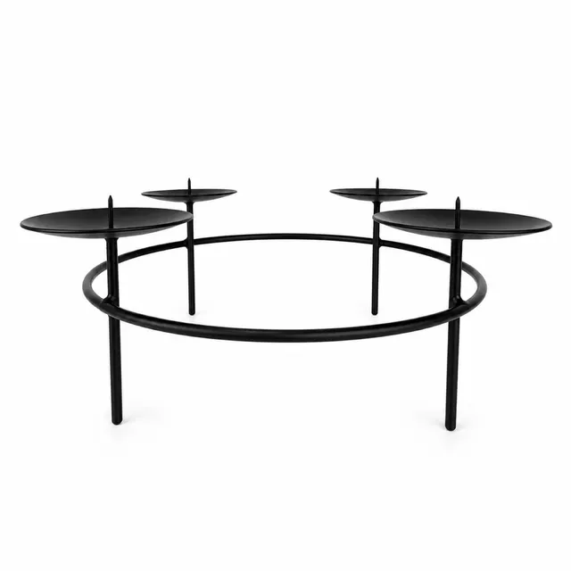 das-kost-mland-adventskranz-kerzenhalter-metall-schwarz-26cm image 1