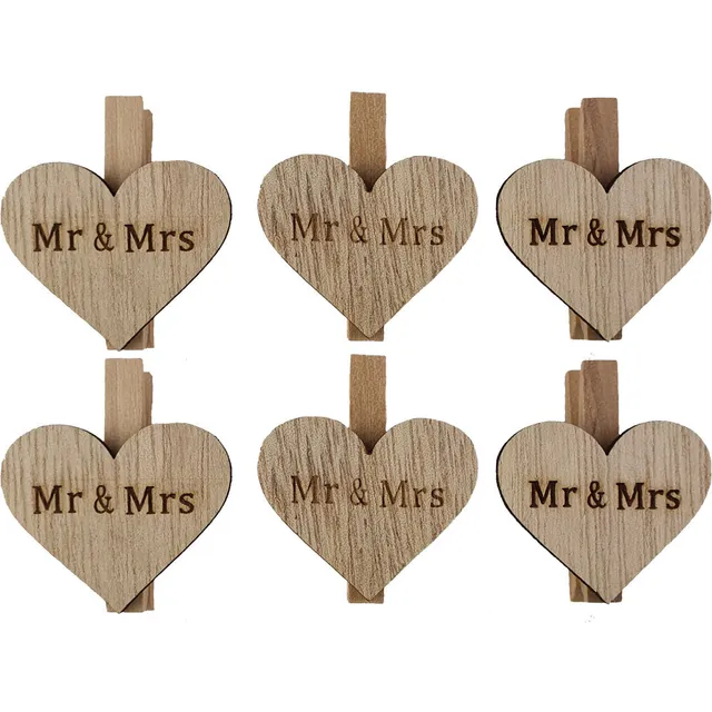 riffelmacher-dekoklammern-mr-mrs-4-5-cm-6-st-ck-holz image 1