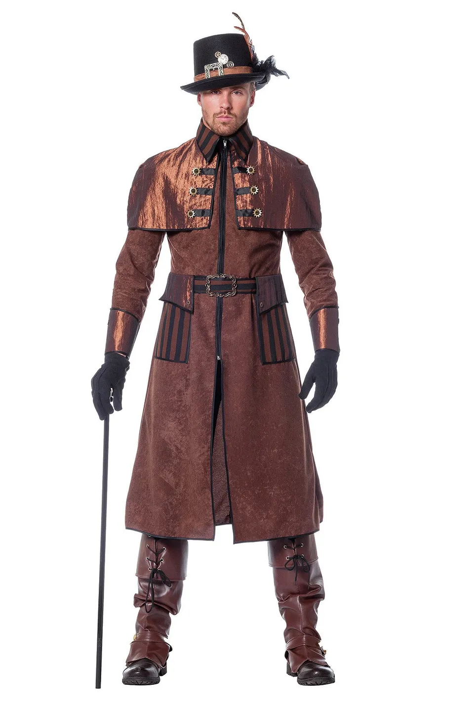 das-kost-mland-mr-deluxe-steampunk-herrenkost-m-mantel image 1
