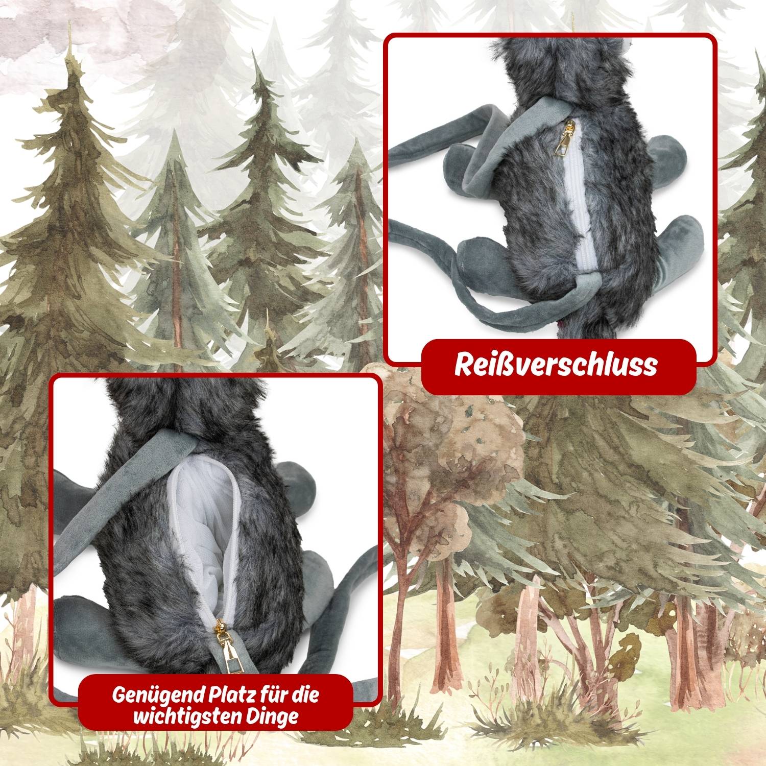 das-kost-mland-wolf-handtasche-pl-sch-grau-30x40x13-cm image 3