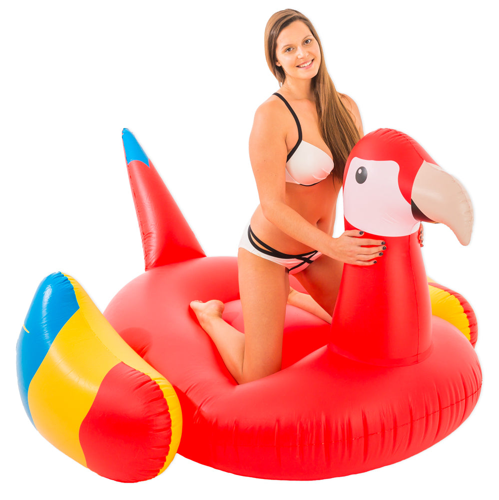das-kost-mland-dekorationen-schwimmtier-papagei-xxl-195-cm image 1
