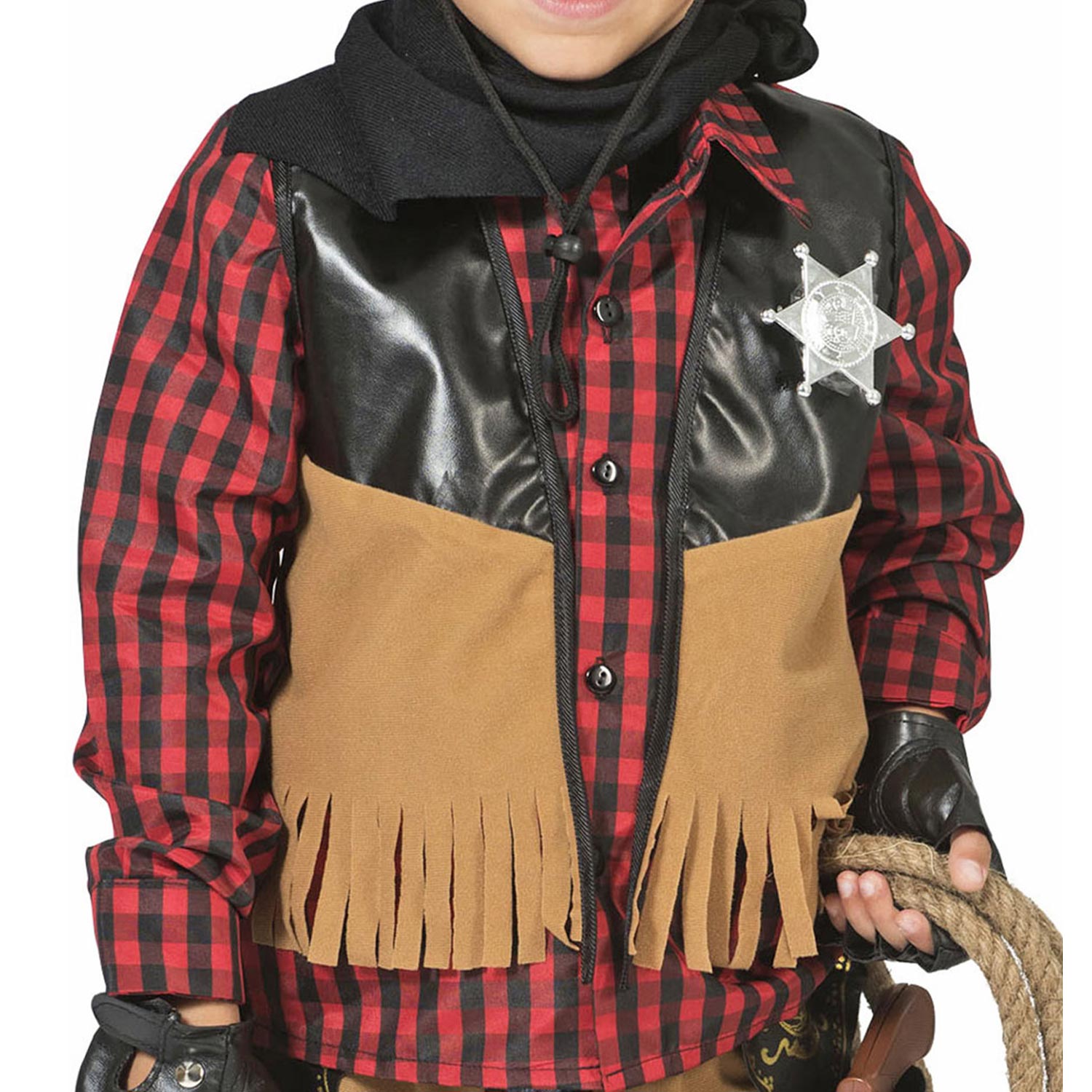 das-kost-mland-jungen-cowboy-kost-m-austin-braun-3-teilig image 2