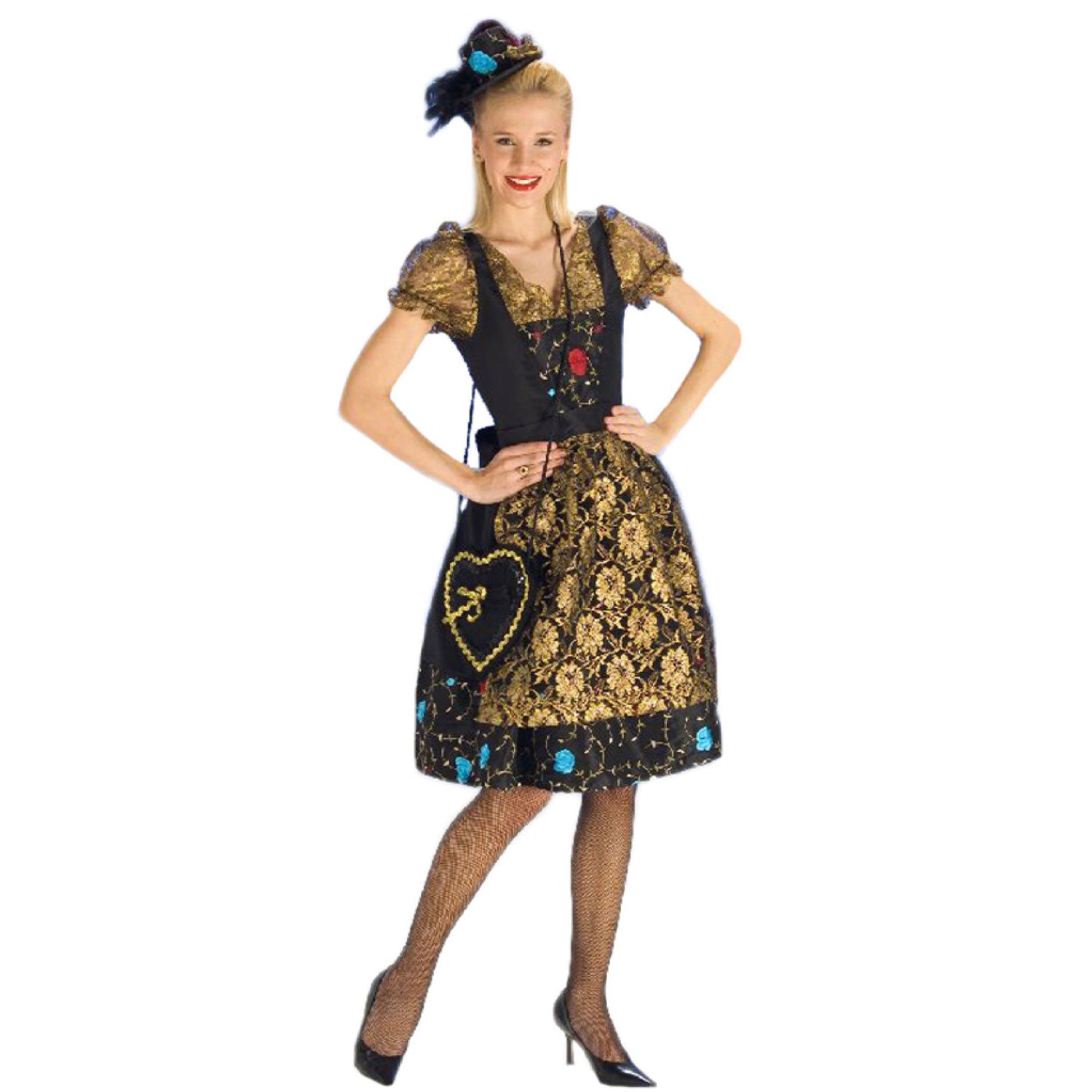 das-kost-mland-damen-dirndl-gloria-dirndlkleid-schwarz-gold-36-38 image 2