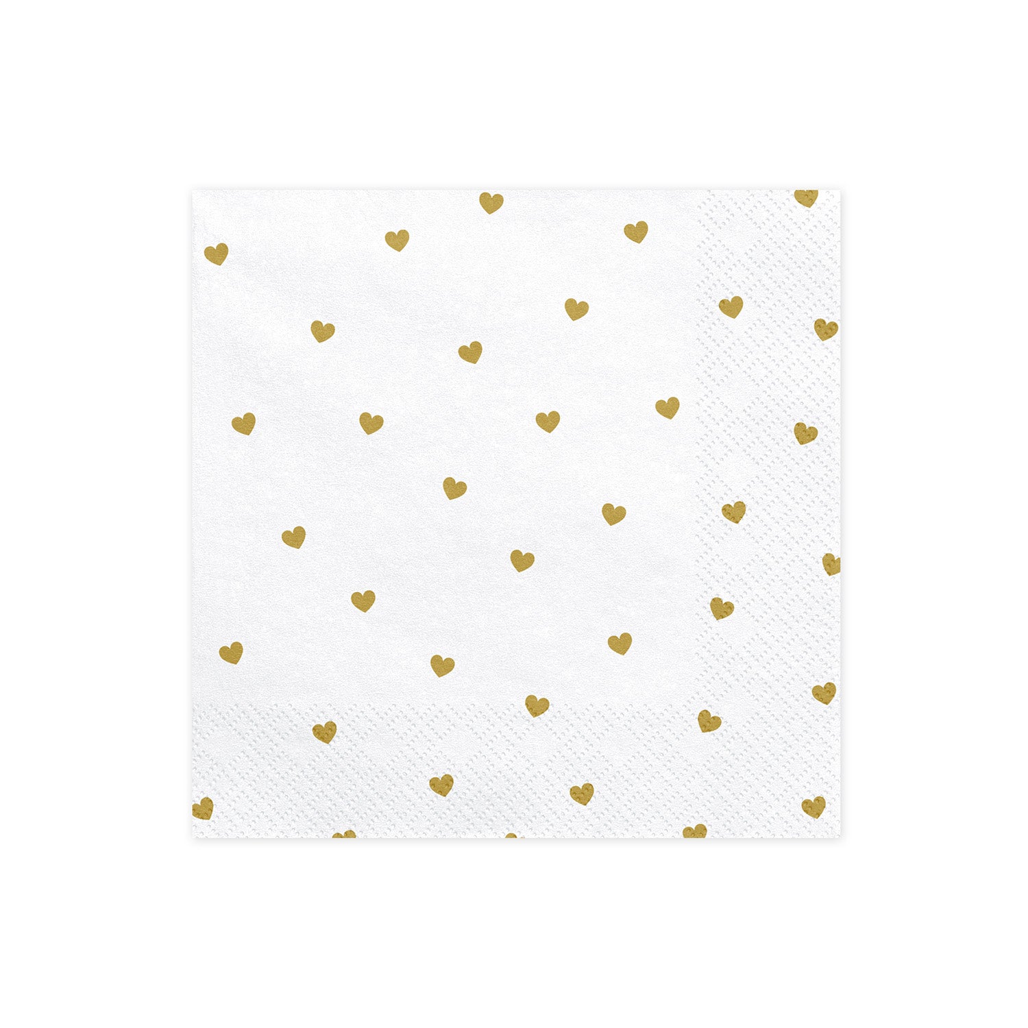 das-kost-mland-herzen-servietten-20stk-33x33cm-wei-gold-papier image 1