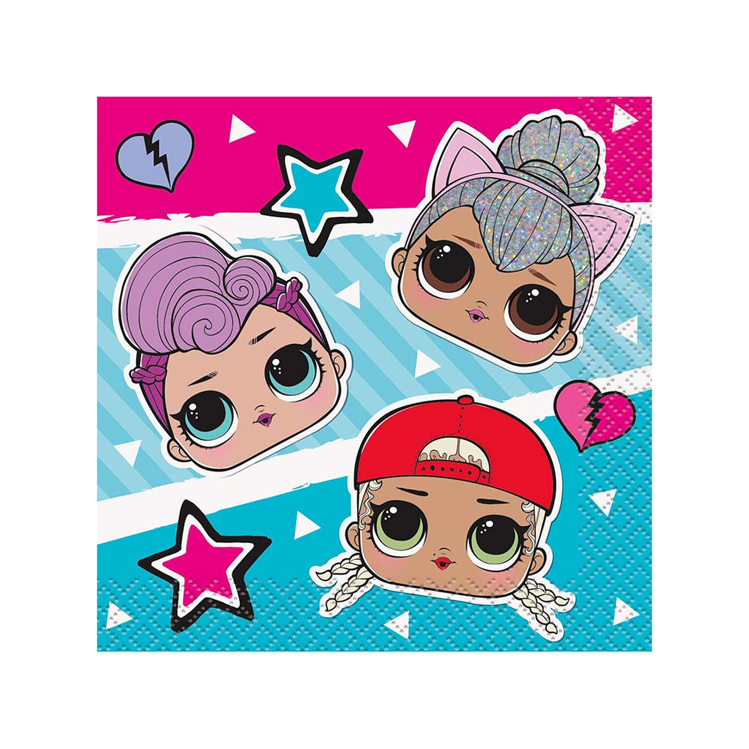 lol-surprise-servietten-25x25cm-16-stk-party-deko image 1