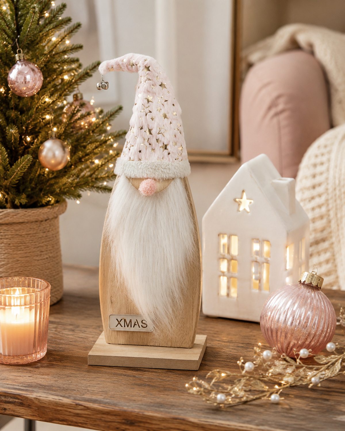 das-kost-mland-accessoires-weihnachtsmann-holz-rosa-14x40cm image 3