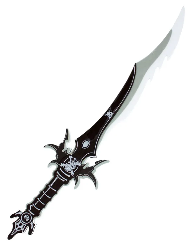 das-kost-mland-piratenschwert-schaumstoff-66cm-schwarz-grau-gezackt image 1