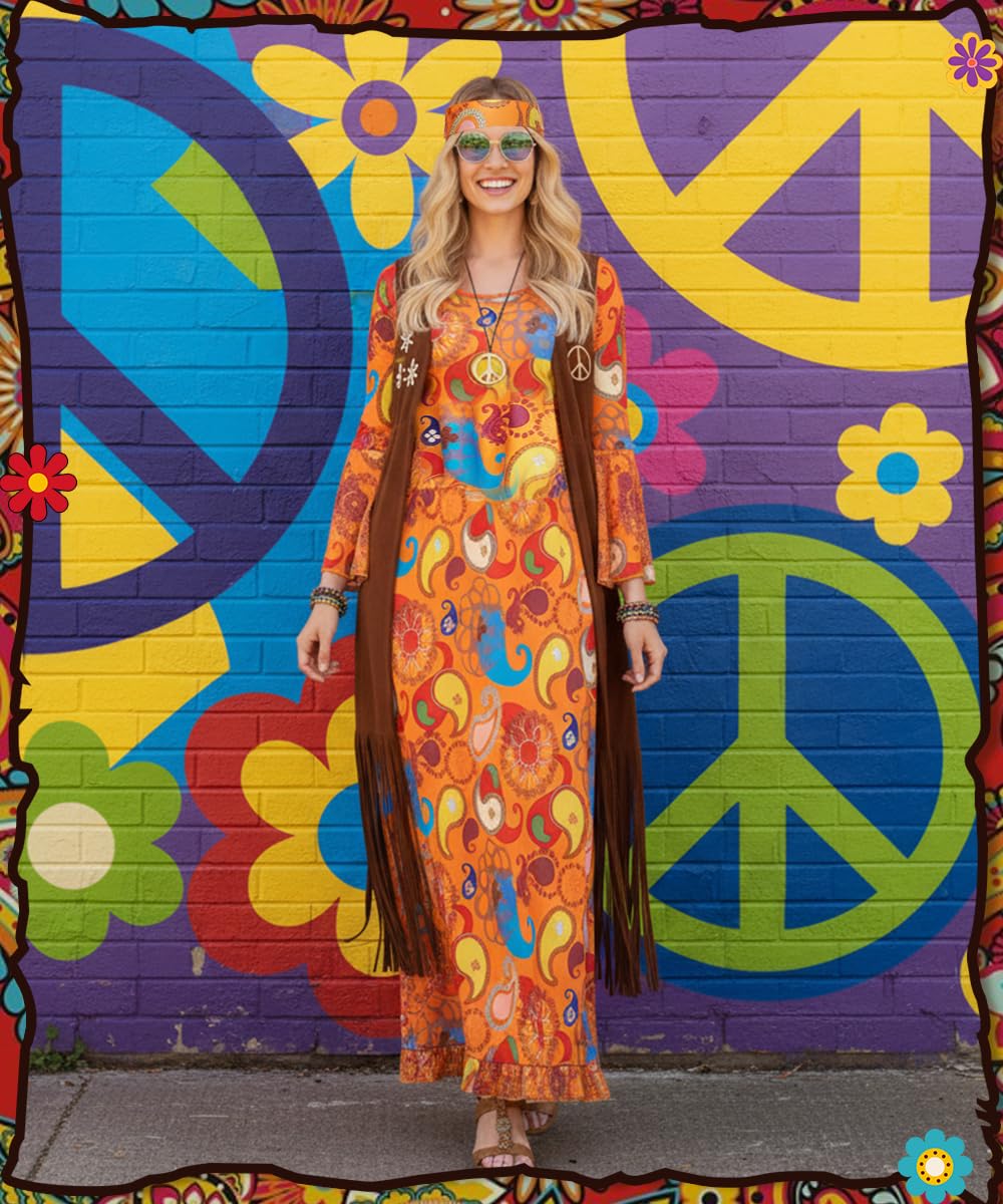 heitoyi-costumes-hippie-kost-m-damen-orange-gr-e-xl image 8
