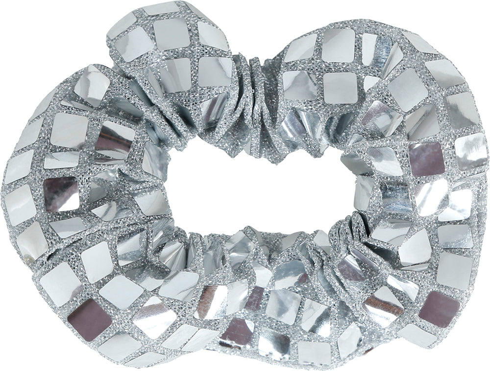 das-kost-mland-dekorationen-disco-haargummi-scrunchie-silber image 3