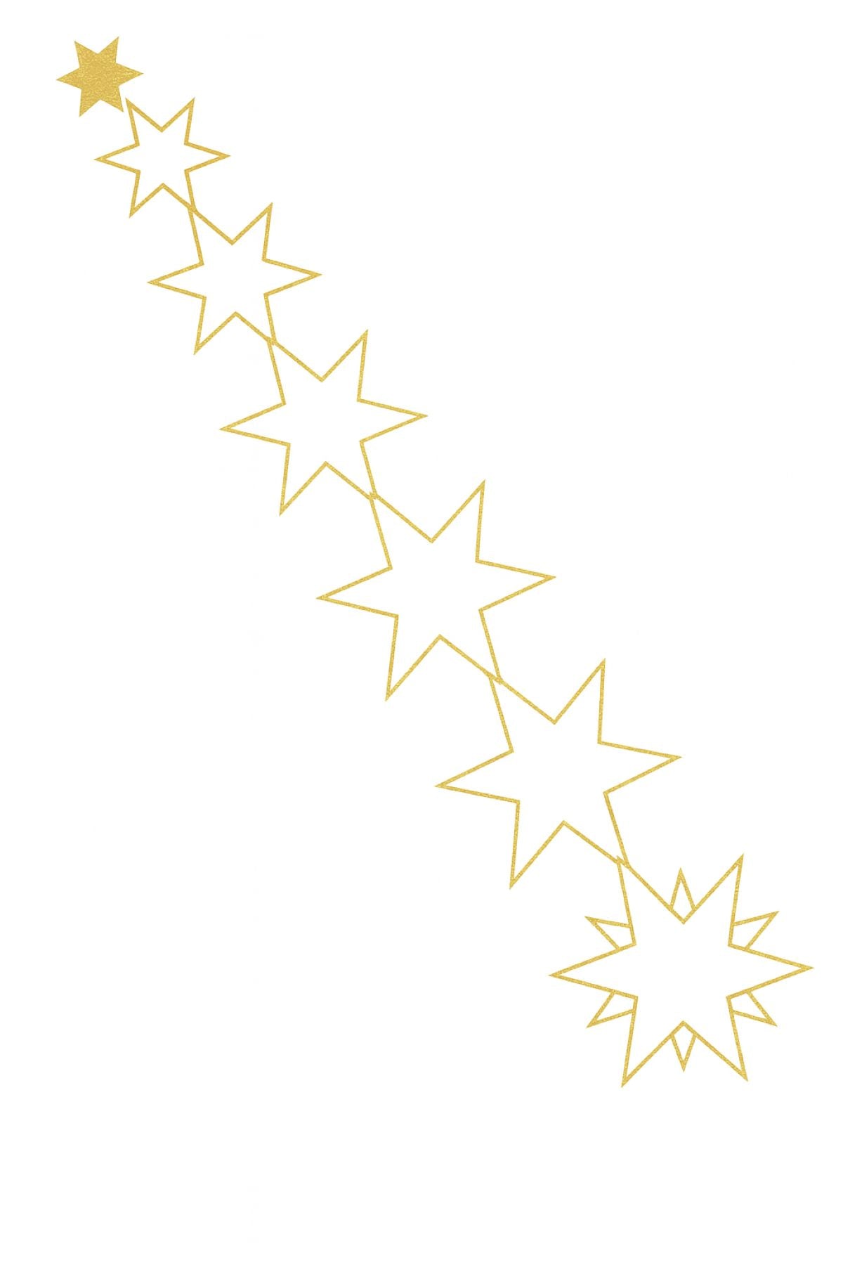 dekogirlande-sterne-metall-gold-12x55cm-riffelmacher image 3