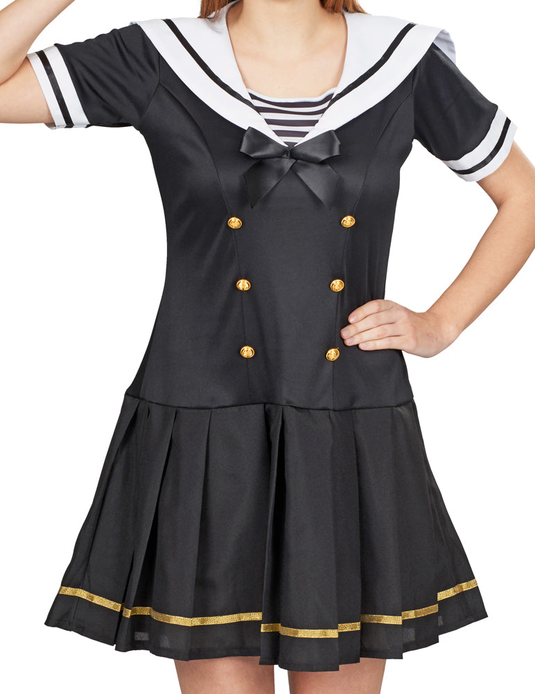 matrosin-navy-girl-svea-kost-m-damen-schwarz-wei-kleid image 3