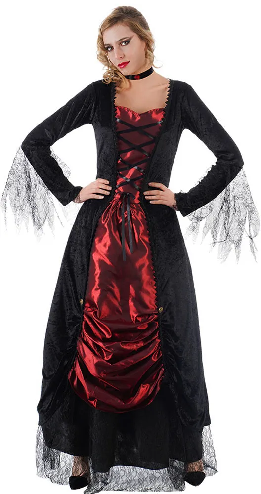 deluxe-vampir-kost-m-selina-damen-schwarz-rot-m image 1