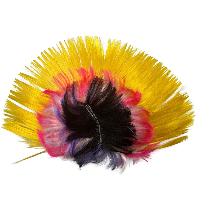 das-kost-mland-punk-rockstar-per-cke-irokese-gelb-bunt image 1