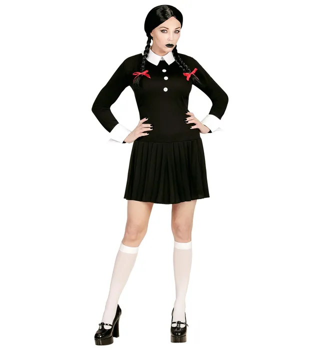 das-kost-mland-dark-girl-damenkost-m-schwarz-wei-kleid image 1