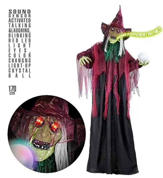 das-kost-mland-h-nge-figur-hexe-170-cm-mit-licht-und-sound image 1