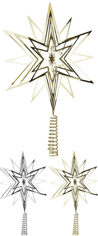 riffelmacher-17858-christbaumspitze-stern-gold-33-cm image 1