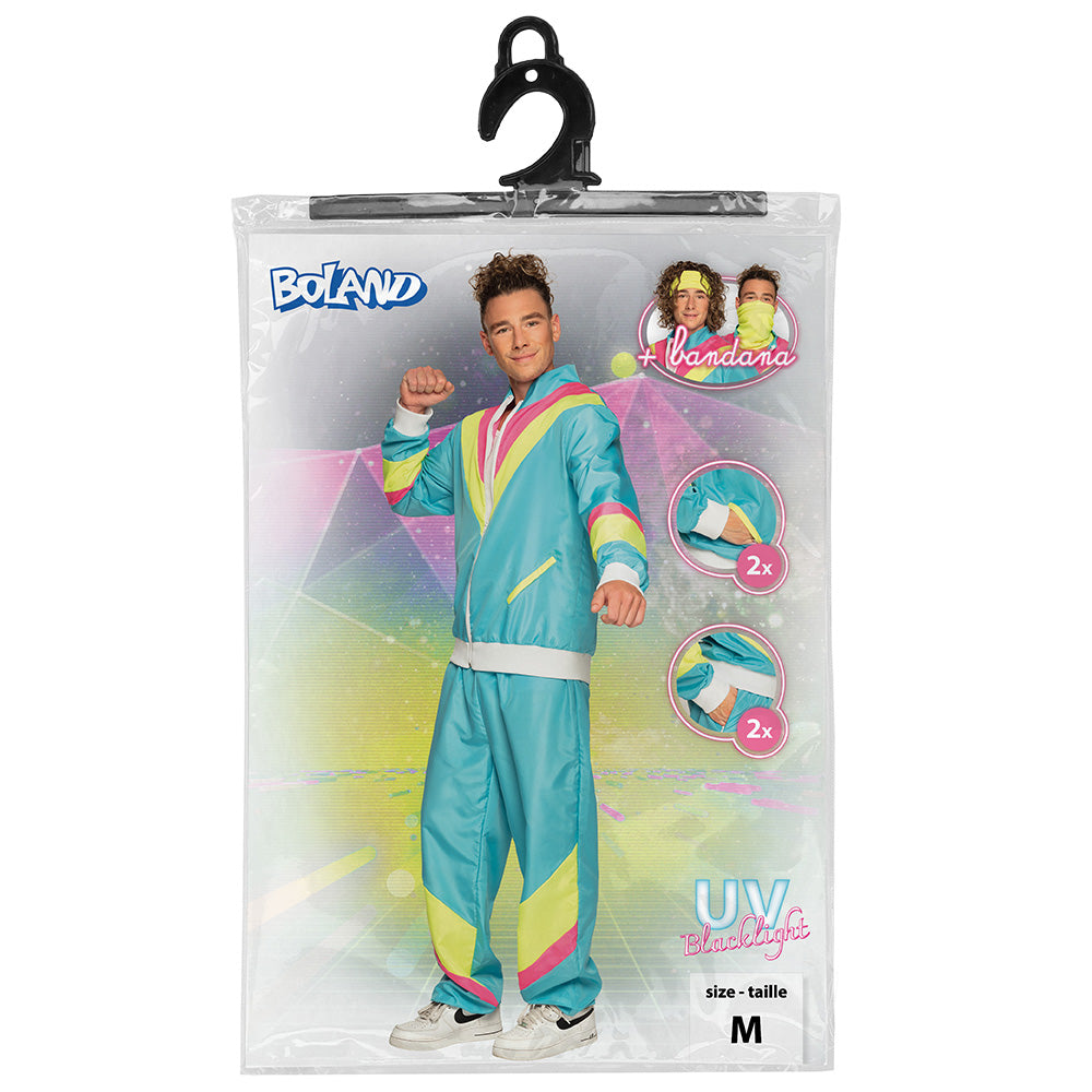 retro-man-trainingsanzug-herren-neonblau-uv-80er-kost-m image 5