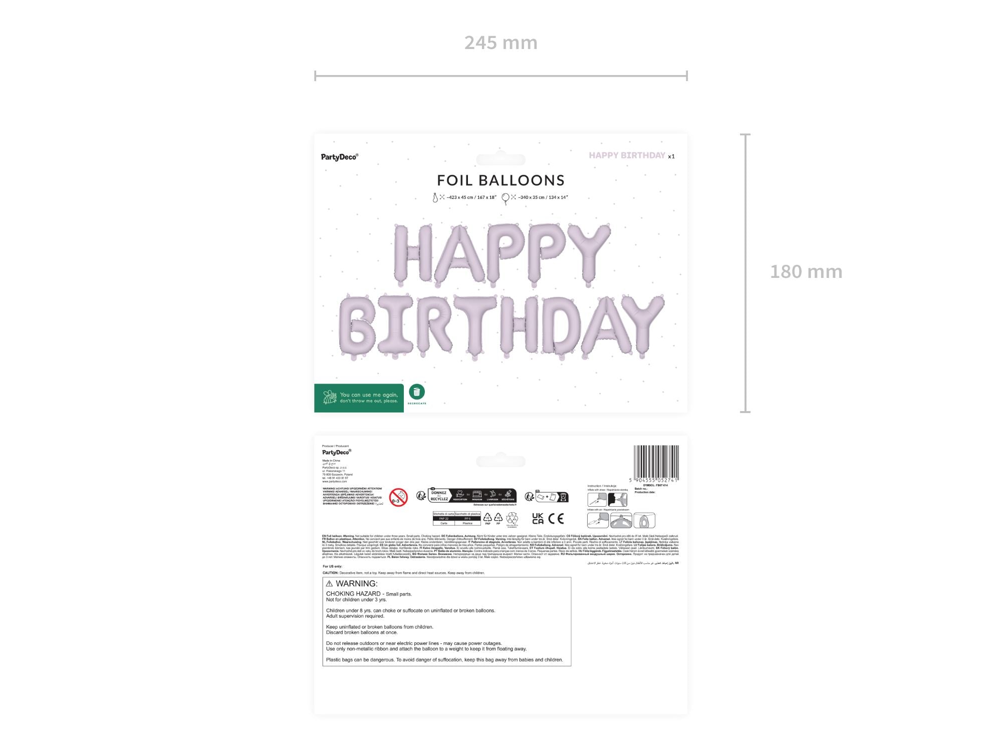 das-kost-mland-dekorationen-happy-birthday-ballongirlande-lila-340-cm image 2