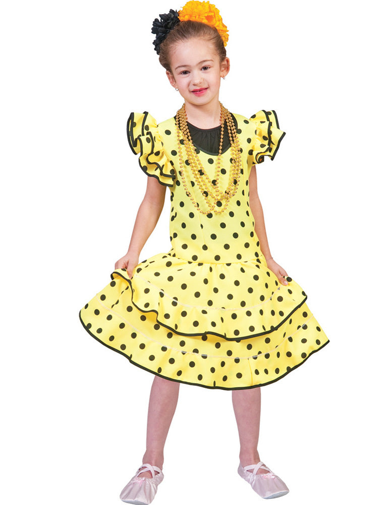 das-kost-mland-flamenco-kleid-samba-kost-m-m-dchen-gelb image 2