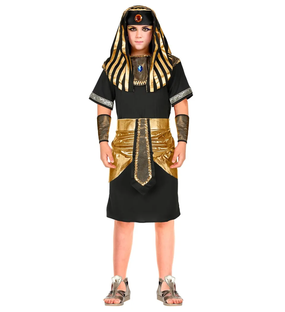das-kost-mland-jungen-pharao-kost-m-schwarz-gold-kinderkost-m image 1