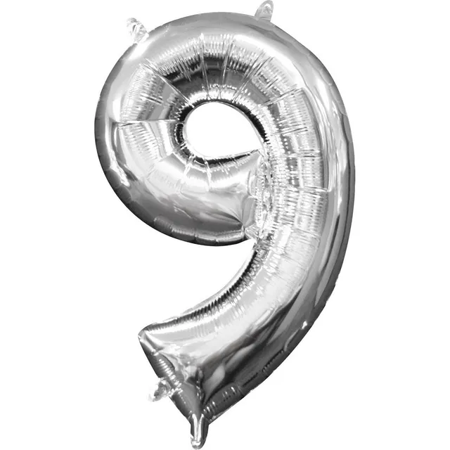 das-kost-mland-dekorationen-mini-zahlen-folienballon-35-cm-silber-zahl-9 image 1