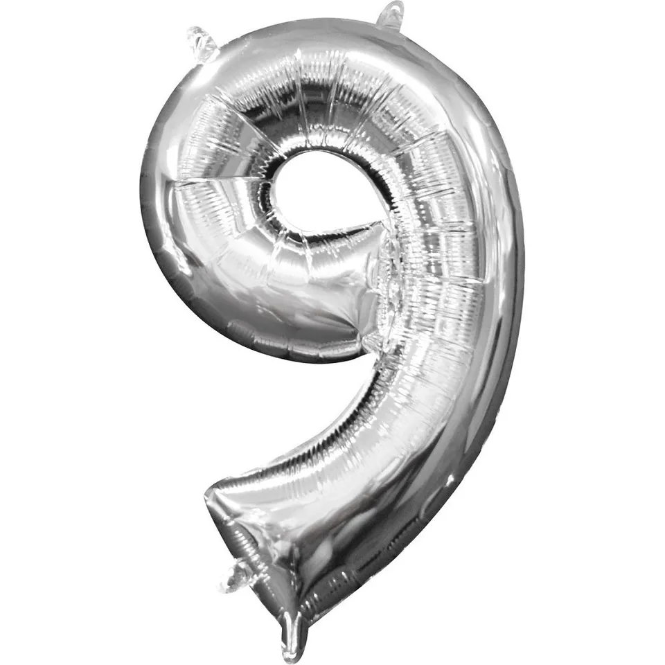 das-kost-mland-dekorationen-mini-zahlen-folienballon-35-cm-silber-zahl-9 image 1