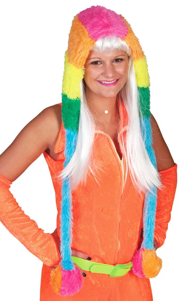 das-kost-mland-pl-schm-tze-rainbow-clownm-tze-bunt image 1