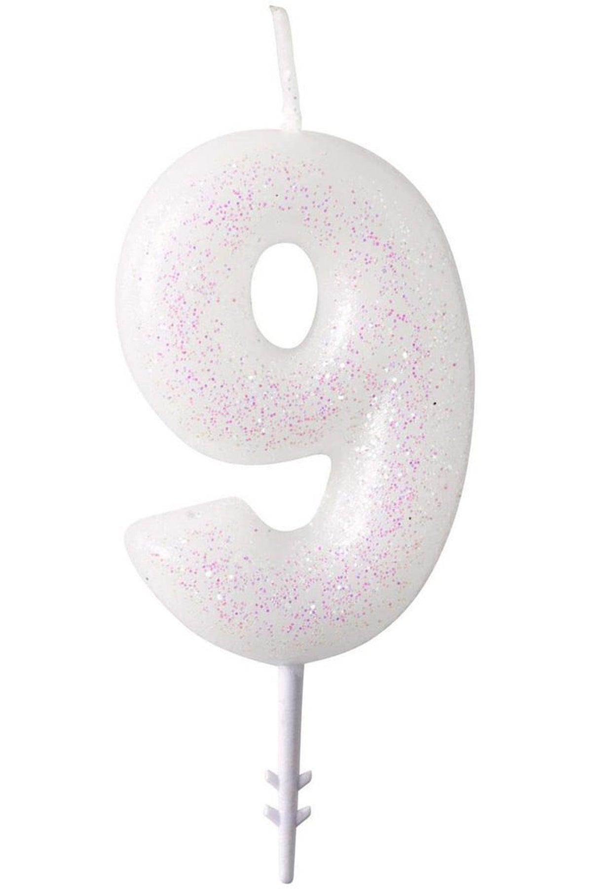 das-kost-mland-geburtstagskerze-zahl-9-glitzer-rosa-6-5cm image 1