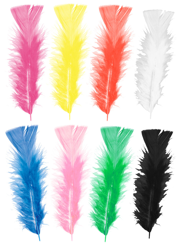 das-kost-mland-accessoires-bastel-federn-bunt-f-r-kost-m-deko-100stk image 1