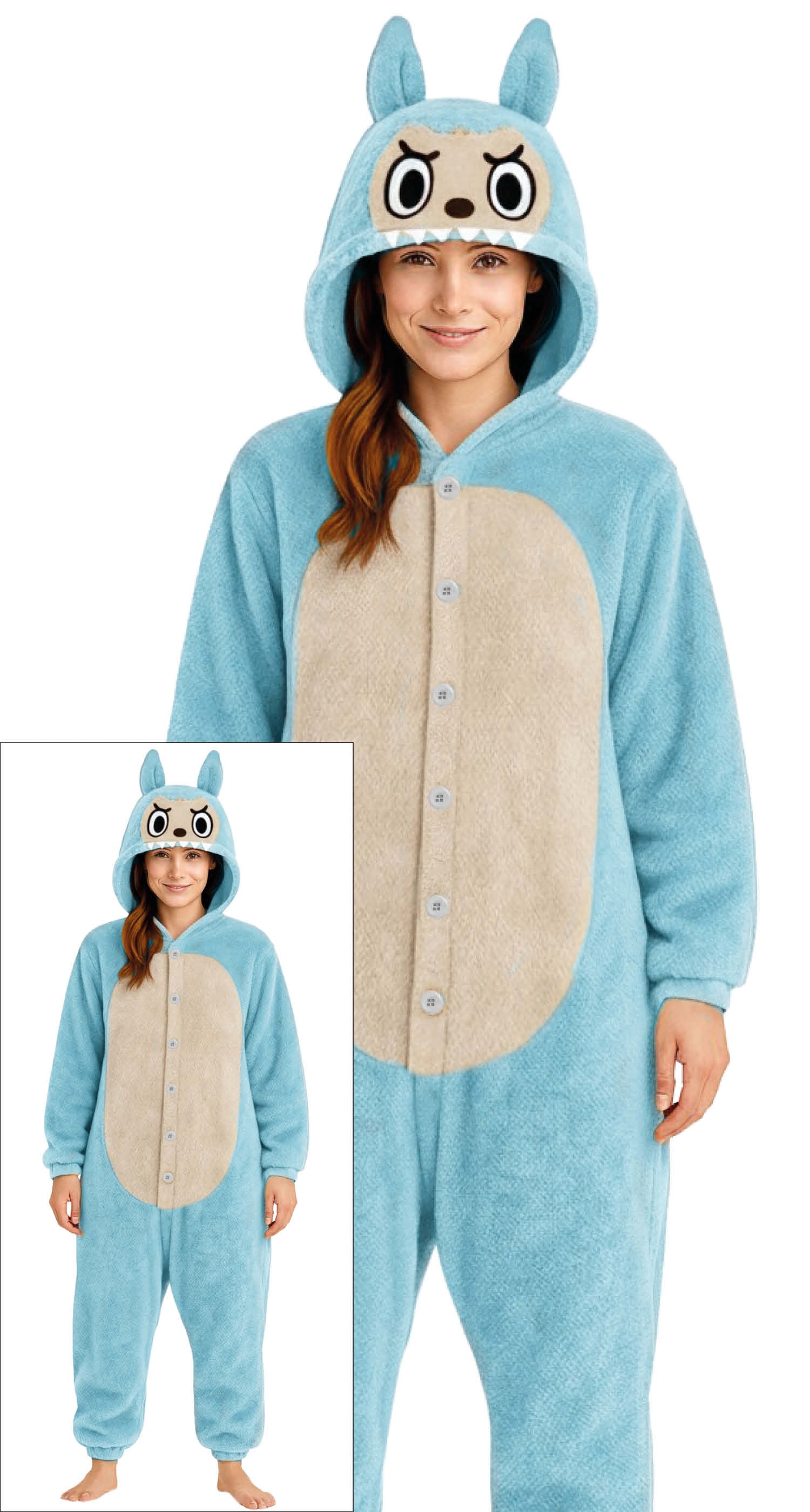 das-kost-mland-lulu-monster-pyjama-tierkost-m-blau-52-54-l image 2