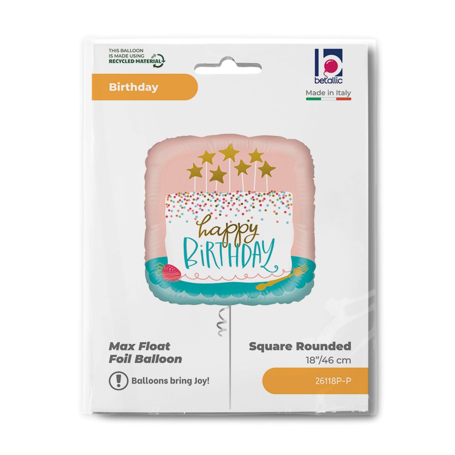 das-kost-mland-happy-birthday-folienballon-eckig-kuchen-46cm image 2