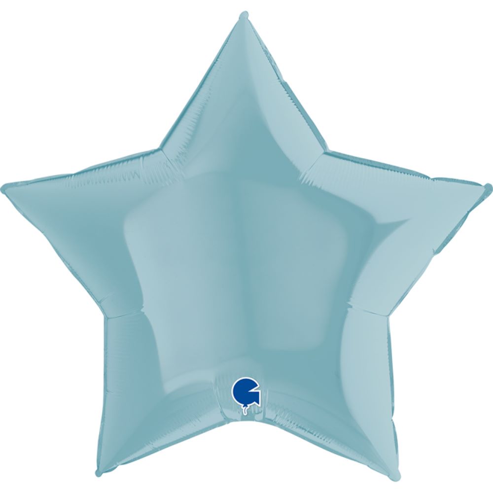 das-kost-mland-dekorationen-folienballon-stern-blau-pastell-91-cm image 1