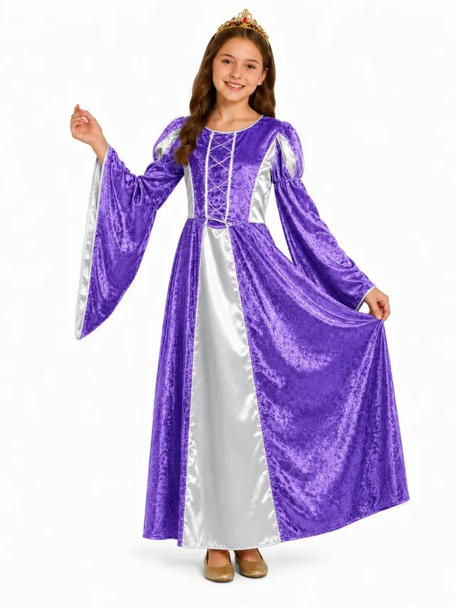 das-kost-mland-prinzessin-helena-burgfr-ulein-kost-m-lila-silber-samt image 1