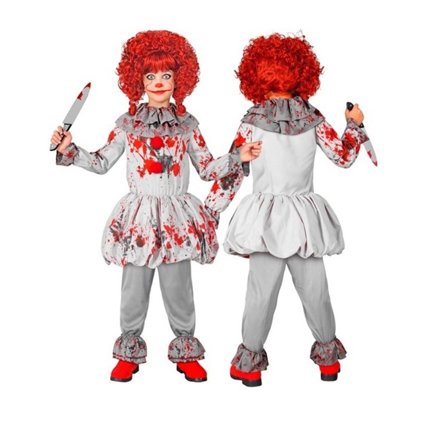 das-kost-mland-vintage-horror-clown-kinderkost-m-grau-128 image 2