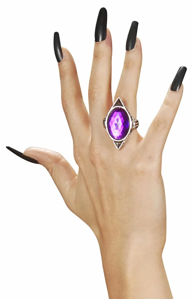 das-kost-mland-gothik-damen-ring-lila-modeschmuck image 1