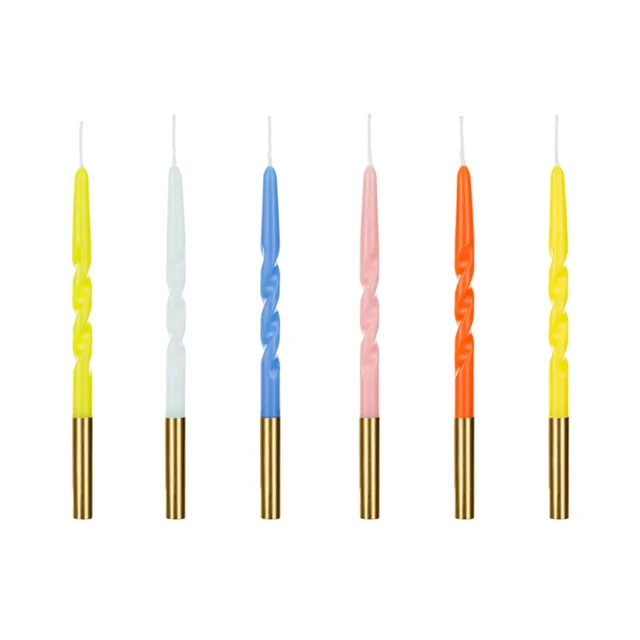 das-kost-mland-dekorationen-geburtstagskerzen-gedreht-14-cm-bunt-6-stk image 1
