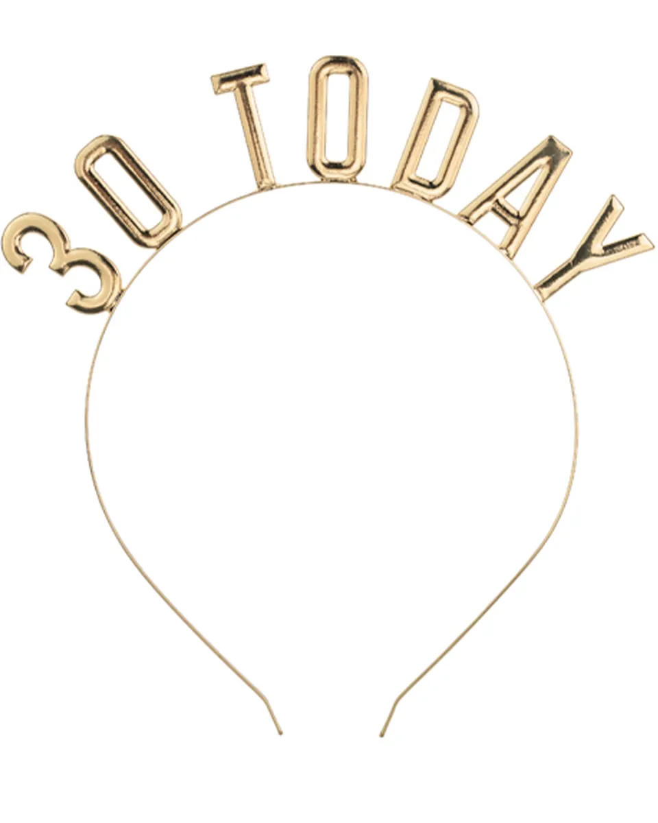 das-kost-mland-accessoires-haarreif-30-today-gold-30-geburtstag image 1