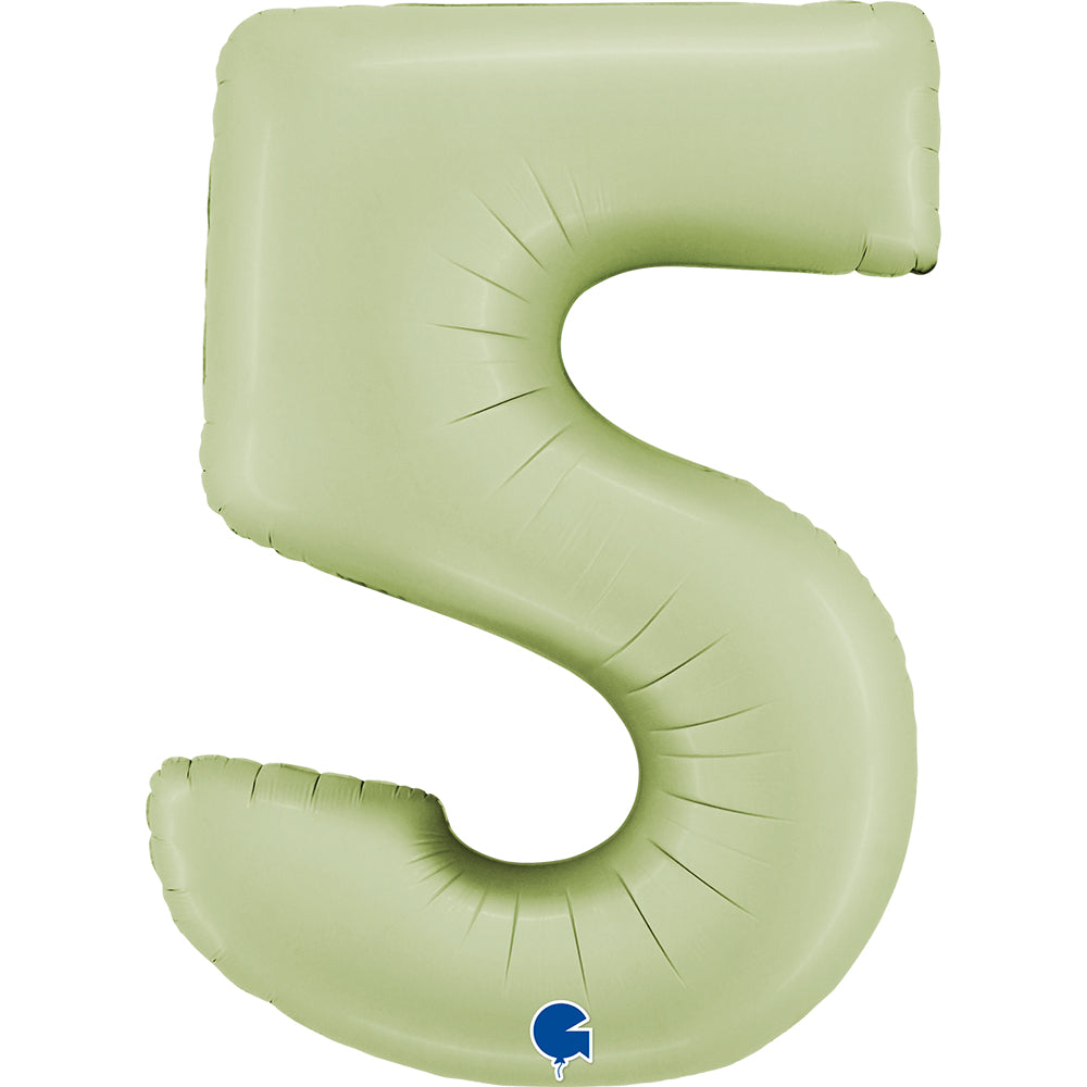 das-kost-mland-riesenzahl-folienballon-66cm-satin-olive-zahl-5 image 1