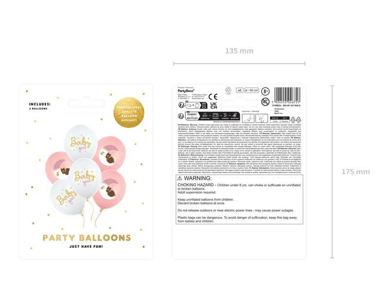 das-kost-mland-dekorationen-baby-girl-luftballon-30cm-6-st-ck image 2