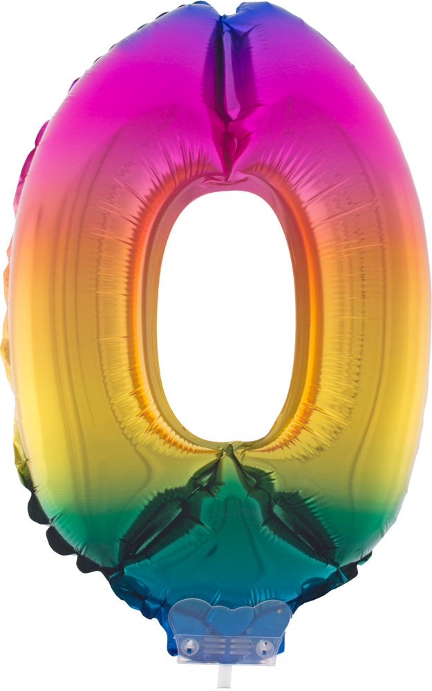 das-kost-mland-folienballon-zahl-0-regenbogen-41-cm-mit-stab image 1