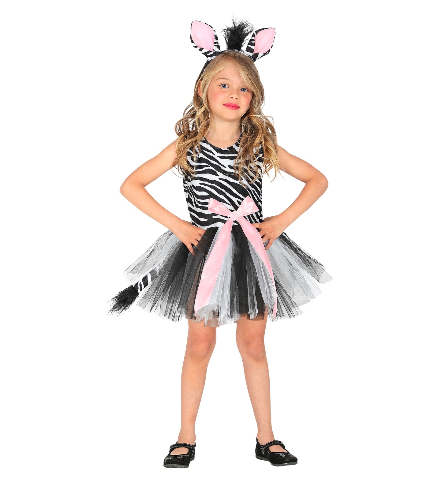 das-kost-mland-m-dchen-zebra-kinderkost-m-kleid-110 image 1