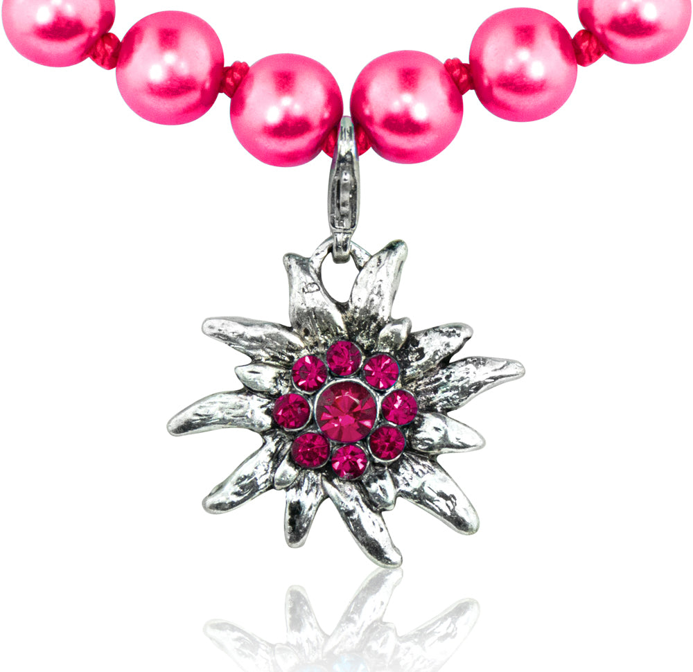 trachtenland-edelwei-perlenkette-pink-43-cm-modeschmuck image 1
