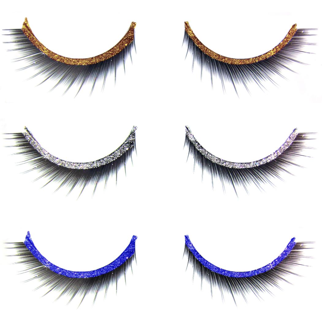 das-kost-mland-dekorationen-glitter-wimpern-silber-k-nstlich image 1