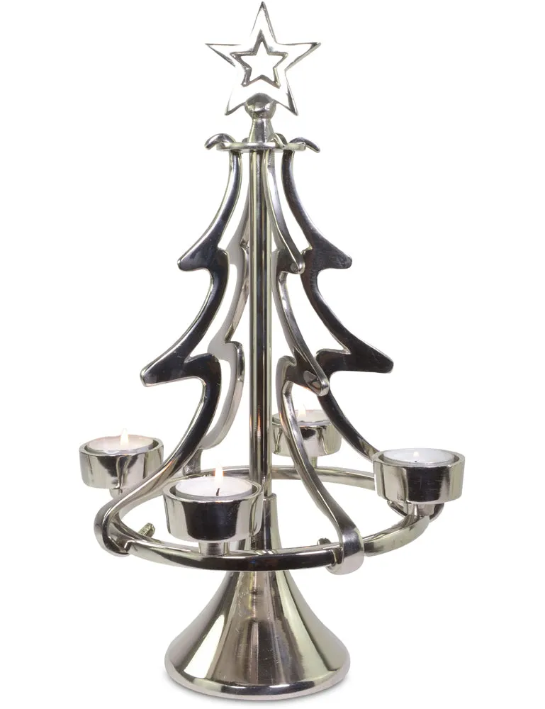 riffelmacher-kerzenst-nder-weihnachtsbaum-silber-37-cm image 1