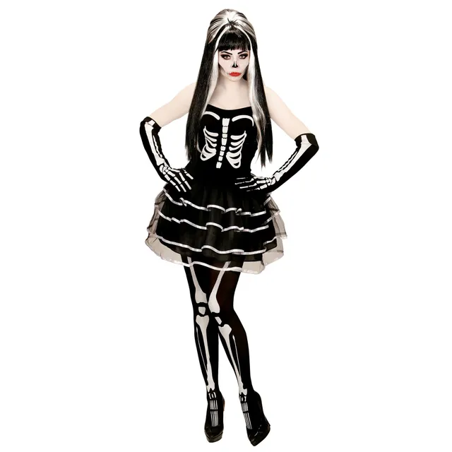 das-kost-mland-lady-skelett-korsage-kost-m-kleid-m image 1