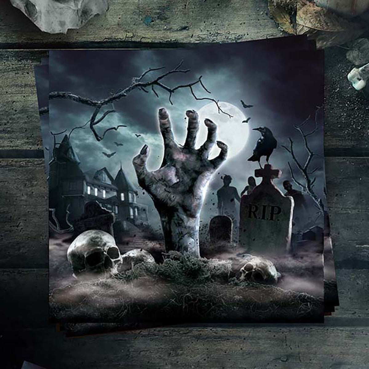 das-kost-mland-servietten-friedhof-16x16cm-20-st-ck-halloween image 2