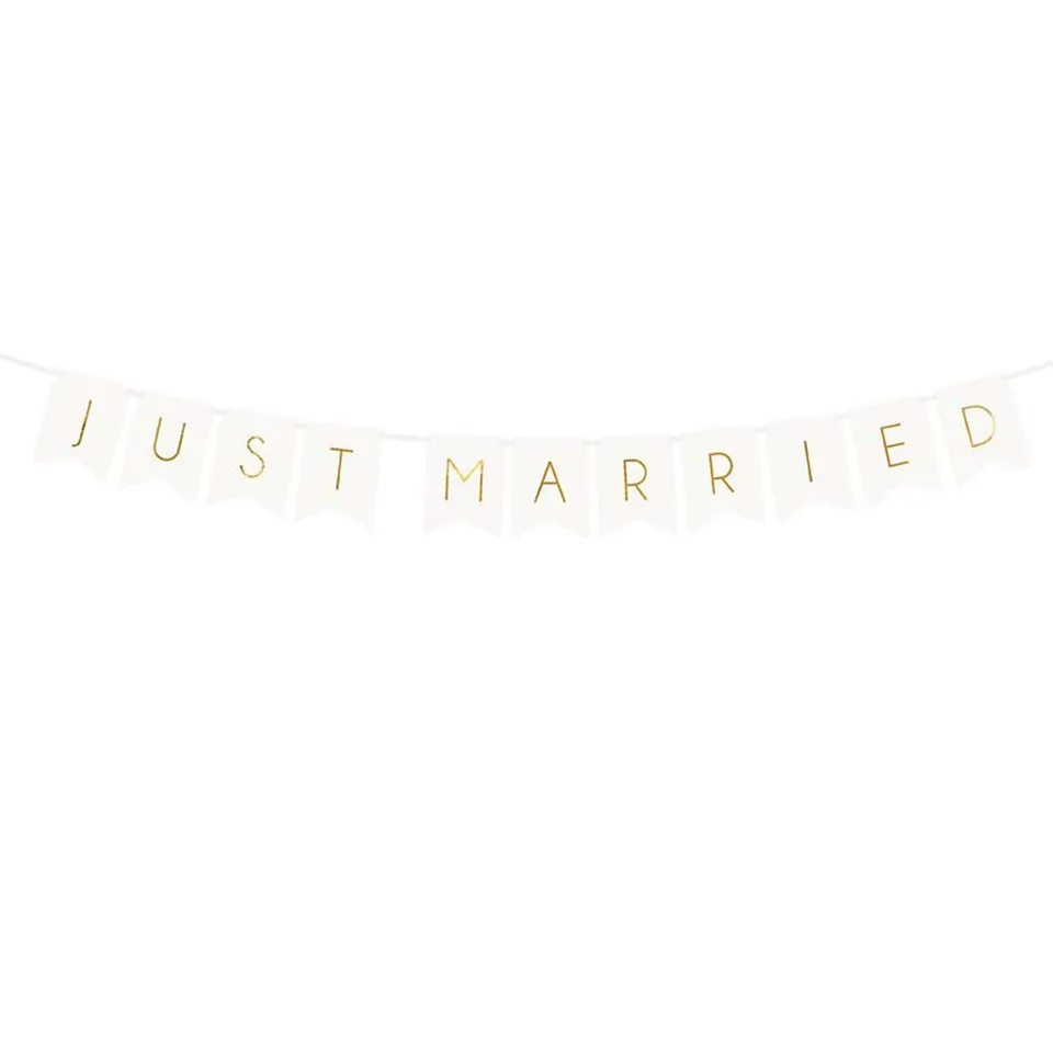 das-kost-mland-just-married-banner-wei-15x155-cm-deko image 1