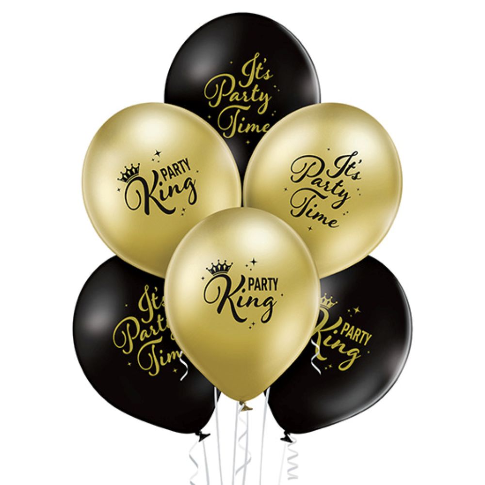 das-kost-mland-dekorationen-luftballon-party-king-6-stk image 1